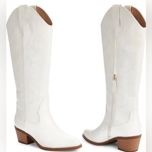 New BP. Monikka White Western Boots